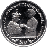 2006 SILVER PROOF SIERRA LEONE COMMEMORATIVE COIN 10 DOLLARS QUEEN ELIZABETH II 80TH BIRTHDAY REF 33 - SILVER PROOF COMMEMORATIVE - Cambridgeshire Coins