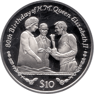 2006 SILVER PROOF SIERRA LEONE COMMEMORATIVE COIN 10 DOLLARS QUEEN ELIZABETH II 80TH BIRTHDAY REF 34 - SILVER PROOF COMMEMORATIVE - Cambridgeshire Coins