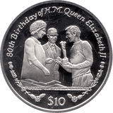 2006 SILVER PROOF SIERRA LEONE COMMEMORATIVE COIN 10 DOLLARS QUEEN ELIZABETH II 80TH BIRTHDAY REF 34 - SILVER PROOF COMMEMORATIVE - Cambridgeshire Coins