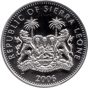 2006 SILVER PROOF SIERRA LEONE COMMEMORATIVE COIN 10 DOLLARS QUEEN ELIZABETH II 80TH BIRTHDAY REF 34 - SILVER PROOF COMMEMORATIVE - Cambridgeshire Coins