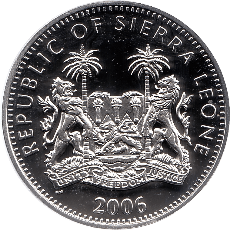 2006 SILVER PROOF SIERRA LEONE COMMEMORATIVE COIN 10 DOLLARS QUEEN ELIZABETH II 80TH BIRTHDAY REF 34 - SILVER PROOF COMMEMORATIVE - Cambridgeshire Coins