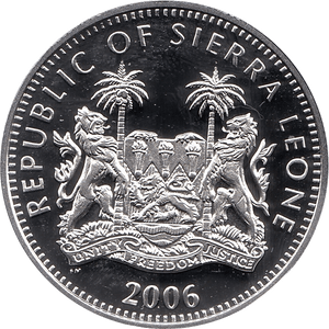 2006 SILVER PROOF SIERRA LEONE COMMEMORATIVE COIN 10 DOLLARS QUEEN ELIZABETH II 80TH BIRTHDAY REF 35 - SILVER PROOF COMMEMORATIVE - Cambridgeshire Coins
