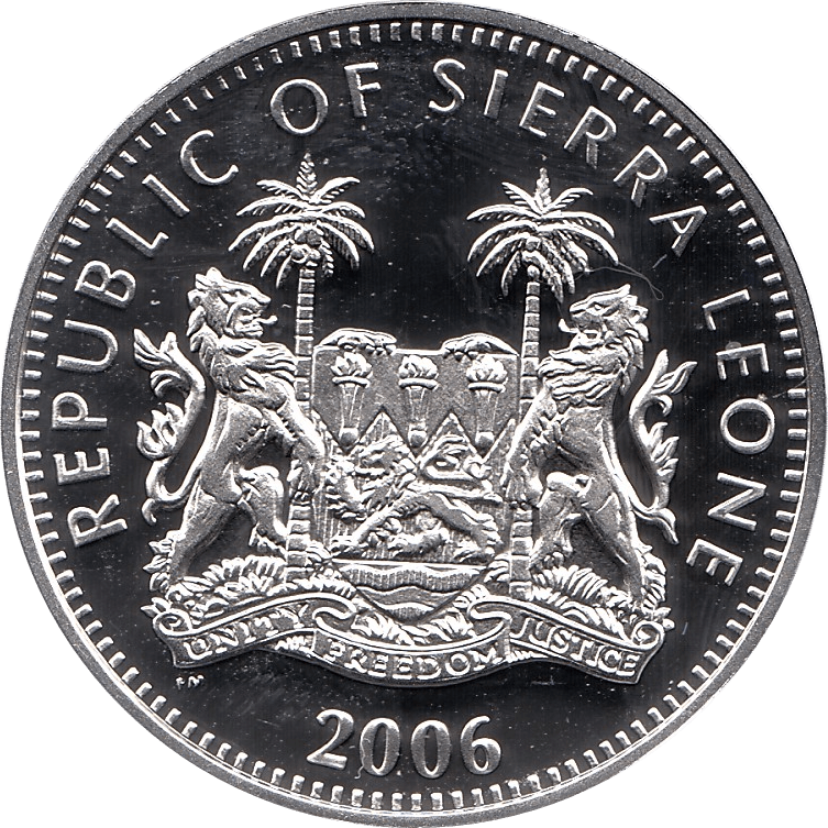 2006 SILVER PROOF SIERRA LEONE COMMEMORATIVE COIN 10 DOLLARS QUEEN ELIZABETH II 80TH BIRTHDAY REF 35 - SILVER PROOF COMMEMORATIVE - Cambridgeshire Coins
