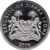 2006 SILVER PROOF SIERRA LEONE COMMEMORATIVE COIN 10 DOLLARS QUEEN ELIZABETH II 80TH BIRTHDAY REF 35 - SILVER PROOF COMMEMORATIVE - Cambridgeshire Coins