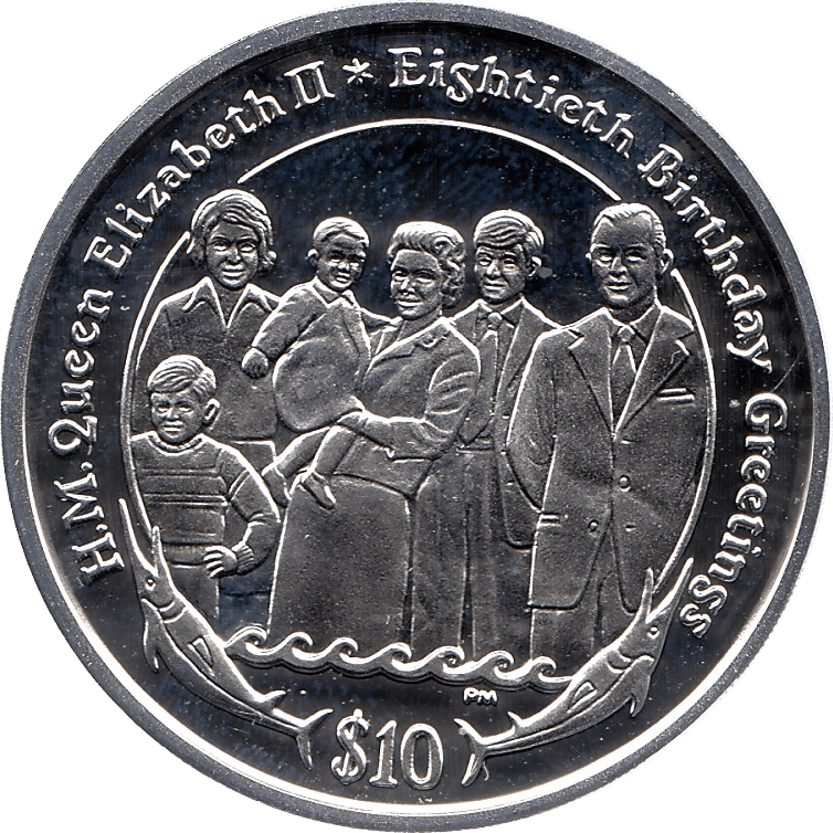 2006 SILVER PROOF VIRGIN ISLANDS COMMEMORATIVE COIN 10 DOLLARS QUEEN ELIZABETH II 80TH BIRTHDAY REF 20 - SILVER PROOF COMMEMORATIVE - Cambridgeshire Coins