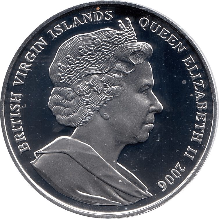 2006 SILVER PROOF VIRGIN ISLANDS COMMEMORATIVE COIN 10 DOLLARS QUEEN ELIZABETH II 80TH BIRTHDAY REF 21 - SILVER PROOF COMMEMORATIVE - Cambridgeshire Coins