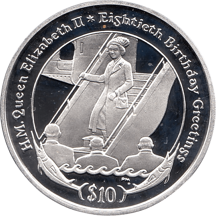 2006 SILVER PROOF VIRGIN ISLANDS COMMEMORATIVE COIN 10 DOLLARS QUEEN ELIZABETH II 80TH BIRTHDAY REF 23 - SILVER PROOF COMMEMORATIVE - Cambridgeshire Coins