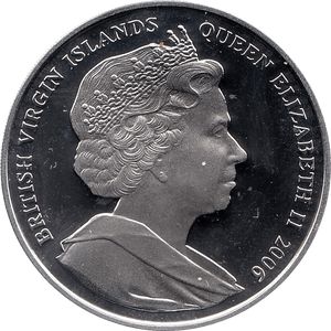 2006 SILVER PROOF VIRGIN ISLANDS COMMEMORATIVE COIN 10 DOLLARS QUEEN ELIZABETH II 80TH BIRTHDAY REF 23 - SILVER PROOF COMMEMORATIVE - Cambridgeshire Coins
