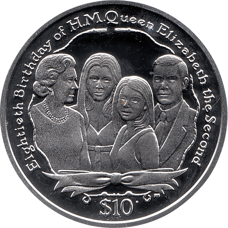 2006 SILVER PROOF VIRGIN ISLANDS COMMEMORATIVE COIN 10 DOLLARS QUEEN ELIZABETH II 80TH BIRTHDAY REF 29 - SILVER PROOF COMMEMORATIVE - Cambridgeshire Coins