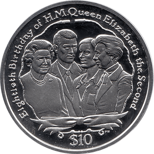 2006 SILVER PROOF VIRGIN ISLANDS COMMEMORATIVE COIN 10 DOLLARS QUEEN ELIZABETH II 80TH BIRTHDAY REF 31 - SILVER PROOF COMMEMORATIVE - Cambridgeshire Coins
