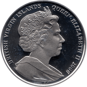 2006 SILVER PROOF VIRGIN ISLANDS COMMEMORATIVE COIN 10 DOLLARS QUEEN ELIZABETH II 80TH BIRTHDAY REF 5 - SILVER PROOF COMMEMORATIVE - Cambridgeshire Coins