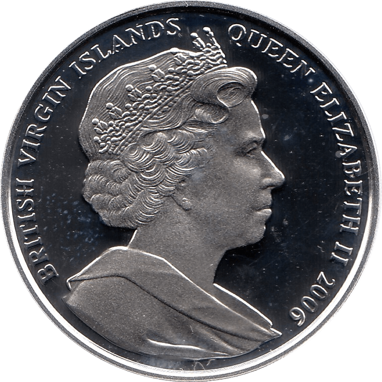 2006 SILVER PROOF VIRGIN ISLANDS COMMEMORATIVE COIN 10 DOLLARS QUEEN ELIZABETH II 80TH BIRTHDAY REF 5 - SILVER PROOF COMMEMORATIVE - Cambridgeshire Coins