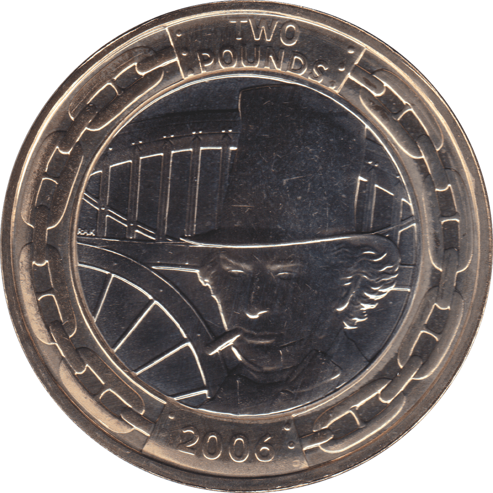 2006 TWO POUND £2 BRUNEL MAN PORTRAIT BRILLIANT UNCIRCULATED BU - £2 BU - Cambridgeshire Coins
