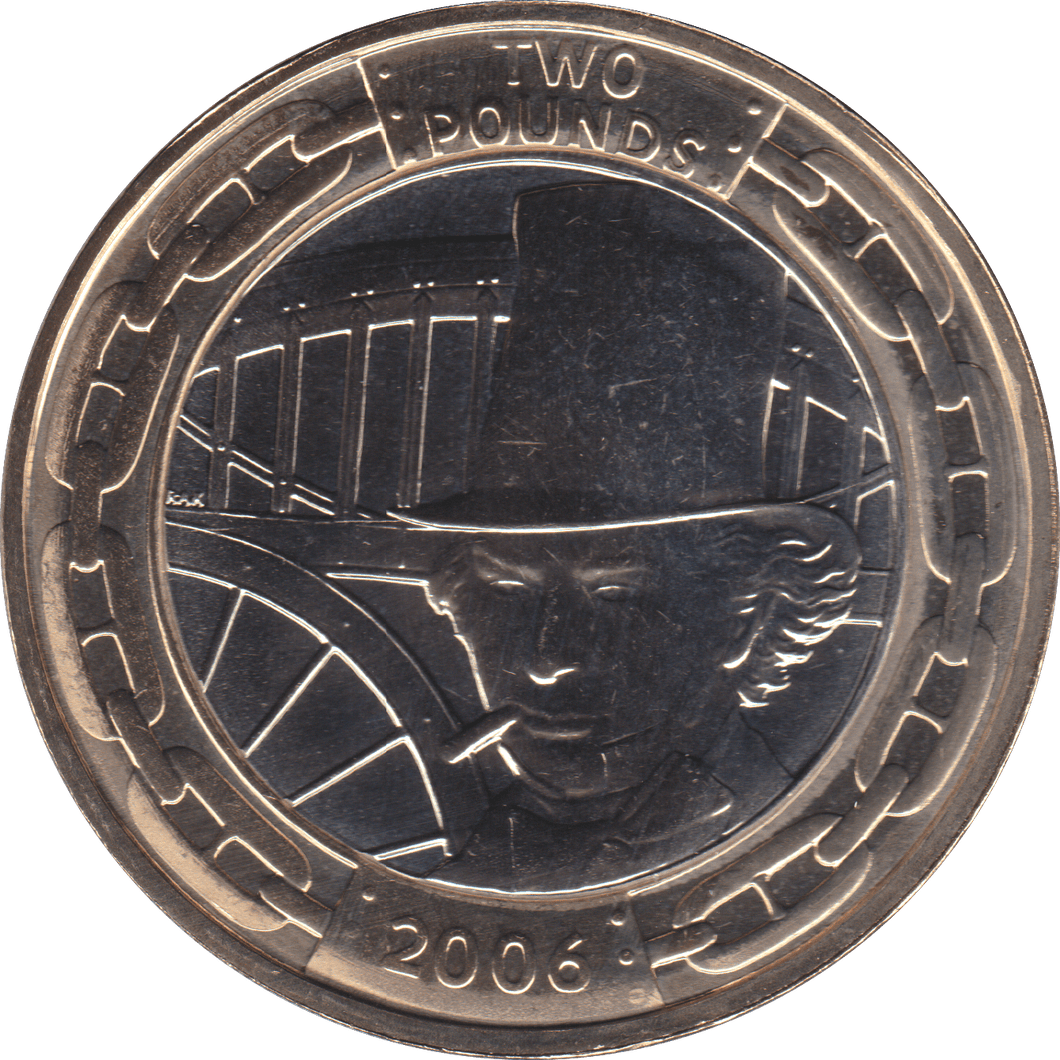 2006 TWO POUND £2 BRUNEL MAN PORTRAIT BRILLIANT UNCIRCULATED BU - £2 BU - Cambridgeshire Coins