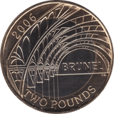 2006 TWO POUND £2 BRUNEL PADDINGTON STATION BRILLIANT UNCIRCULATED BU - £2 BU - Cambridgeshire Coins