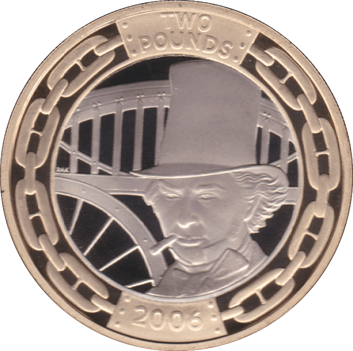 2006 TWO POUND £2 PROOF COIN BRUNEL THE MAN PORTRAIT - £2 Proof - Cambridgeshire Coins