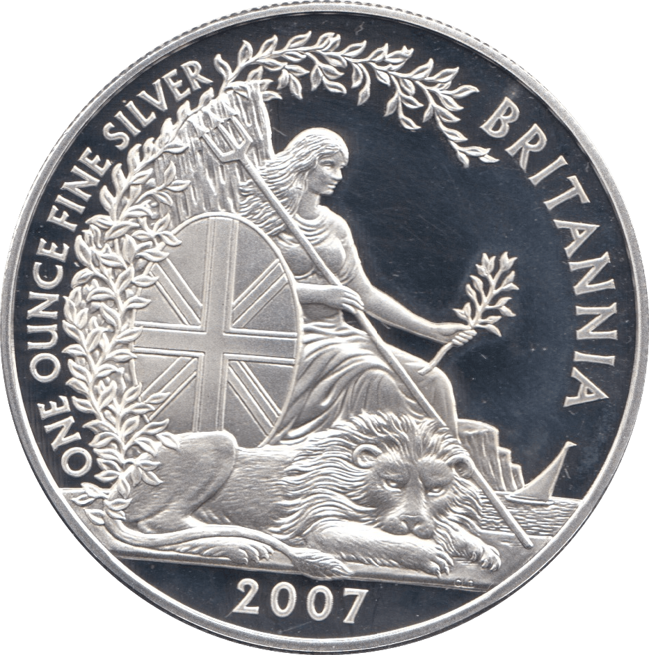 2007 1 OZ FINE SILVER BRITANNIA TWO POUNDS - WORLD SILVER COINS - Cambridgeshire Coins