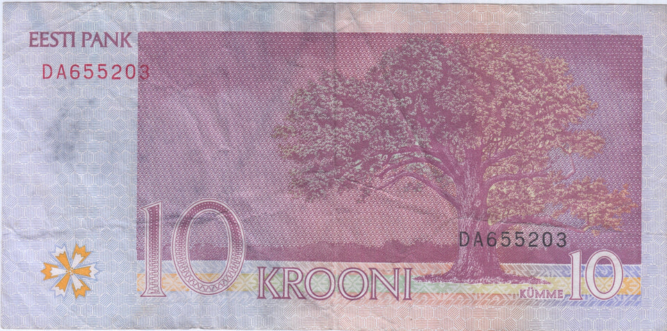 2007 10 KROONI ESTONIA BANKNOTE REF 1474 - World Banknotes - Cambridgeshire Coins