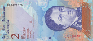 2007 2 BOLIVARES BANKNOTE VENEZUELA REF 1009 - World Banknotes - Cambridgeshire Coins