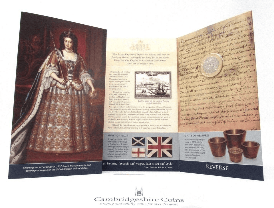 2007 £2 UNCIRCULATED PRESENTATION PACK ACT OF UNION - £2 BU PACK - Cambridgeshire Coins
