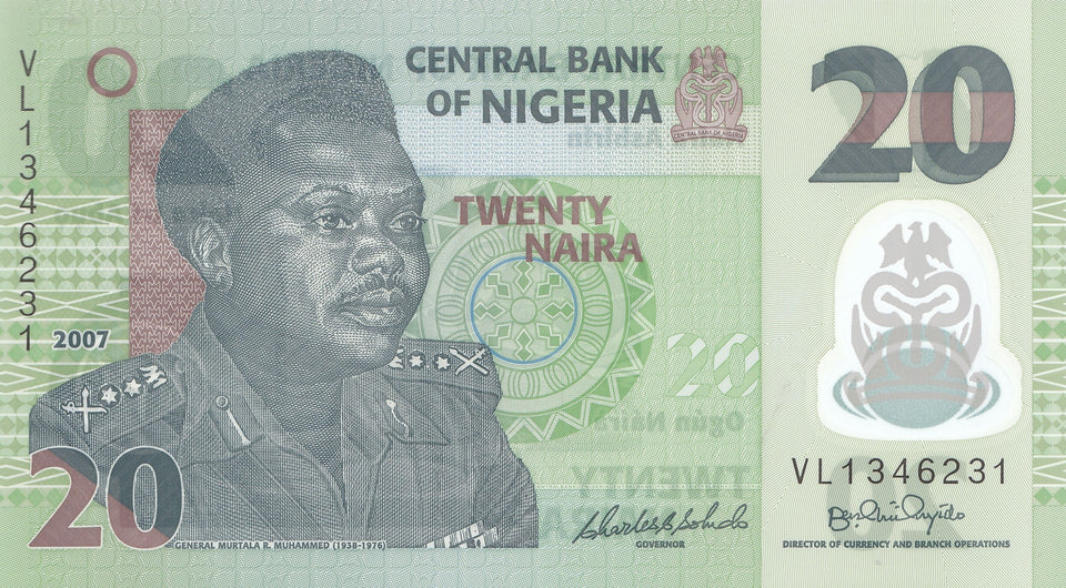 2007 20 NAIRA BANKNOTE NIGERIA REF 1134 - World Banknotes - Cambridgeshire Coins