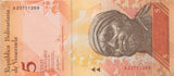 2007 5 BOLIVARES BANKNOTE VENEZUELA REF 1010 - World Banknotes - Cambridgeshire Coins
