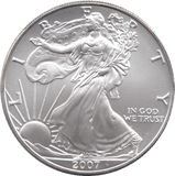 2007 AMERICAN EAGLE SILVER DOLLAR USA - SILVER WORLD COINS - Cambridgeshire Coins