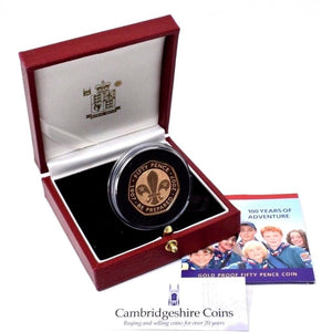2007 Gold Proof Scouts Be Prepared 50p Coin Box COA Bullion Gift 0576 Royal Mint - Gold Proof 50p - Cambridgeshire Coins