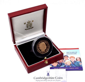 2007 Gold Proof Scouts Be Prepared 50p Coin Box COA Bullion Gift 0576 Royal Mint - Gold Proof 50p - Cambridgeshire Coins