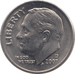 2007 ONE DIME USA - SILVER WORLD COINS - Cambridgeshire Coins