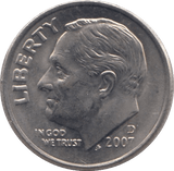 2007 ONE DIME USA - SILVER WORLD COINS - Cambridgeshire Coins