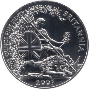 2007 SILVER BRITANNIA ONE OUNCE TWO POUNDS - Cambridgeshire Coins