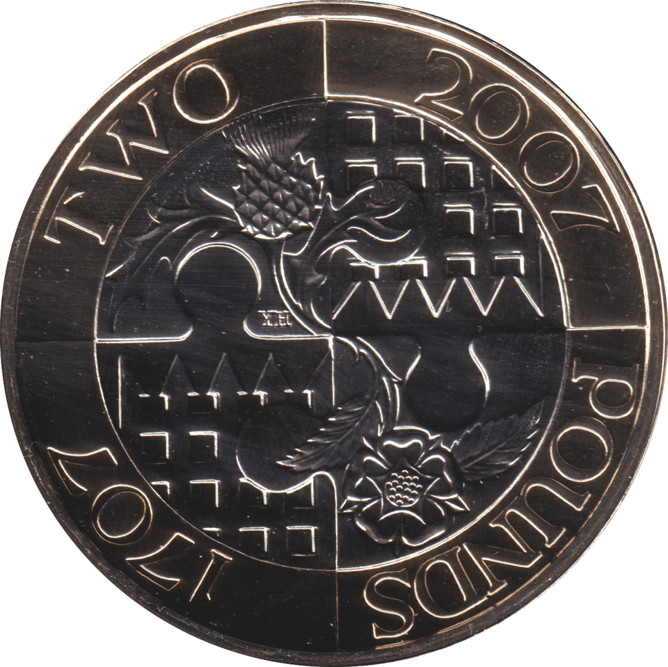 2007 TWO POUND£2 TERCENTENARY ACT UNION BRILLIANT UNCIRCULATED BU - £2 BU - Cambridgeshire Coins