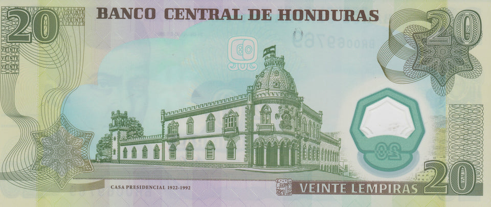2008 20 LEMPIRAS HONDURAS BANKNOTE HONDURAS REF 788 - World Banknotes - Cambridgeshire Coins