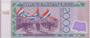 2008 2000 MILGUARANIES BANKNOTE PARAGUAY REF 1066 - World Banknotes - Cambridgeshire Coins