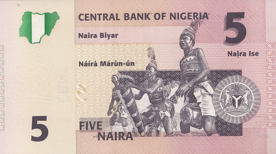 2008 5 NAIRA BANKNOTE NIGERIA REF 1118 - World Banknotes - Cambridgeshire Coins