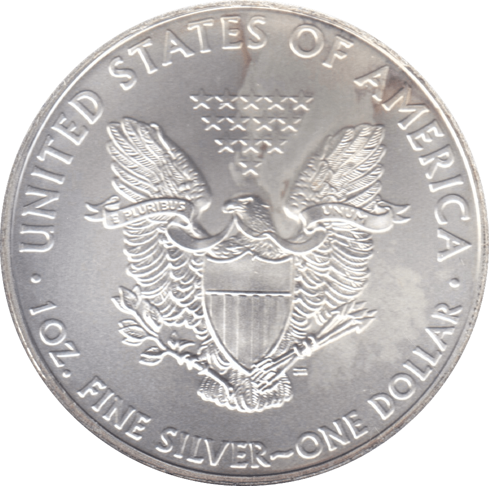 2008 AMERICAN EAGLE SILVER DOLLAR USA - SILVER WORLD COINS - Cambridgeshire Coins