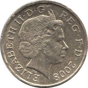 2008 CIRCULATED £1 Shield - £1 CIRCULATED - Cambridgeshire Coins