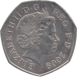 2008 CIRCULATED 50P SHIELD COAT OF ARMS - 50P CIRCULATED - Cambridgeshire Coins