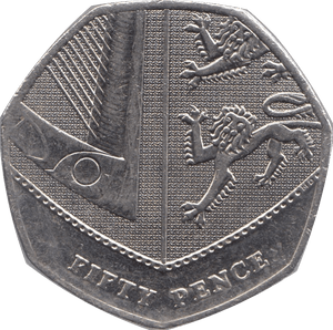 2008 CIRCULATED 50P SHIELD COAT OF ARMS - 50P CIRCULATED - Cambridgeshire Coins