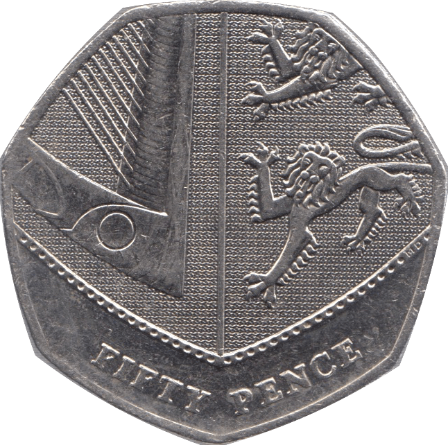 2008 CIRCULATED 50P SHIELD COAT OF ARMS - 50P CIRCULATED - Cambridgeshire Coins