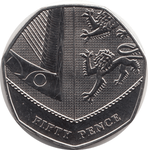 2008 FIFTY PENCE 50P BRILLIANT UNCIRCULATED SHEILD BU - 50p BU - Cambridgeshire Coins