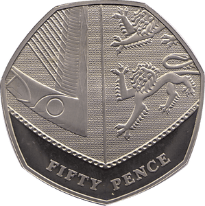2008 FIFTY PENCE PROOF 50P SECTION OF SHIELD - 50p Proof - Cambridgeshire Coins