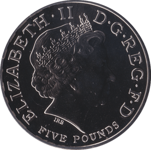 2008 FIVE POUND £5 450TH ANNIVERSARY ACCESSION BRILLIANT UNCIRCULATED BU - £5 BU - Cambridgeshire Coins