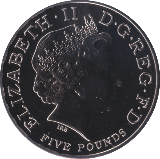 2008 FIVE POUND £5 450TH ANNIVERSARY ACCESSION BRILLIANT UNCIRCULATED BU - £5 BU - Cambridgeshire Coins