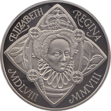 2008 FIVE POUND COIN PROOF £5 QUEEN ELIZABETH I - £5 Proof - Cambridgeshire Coins
