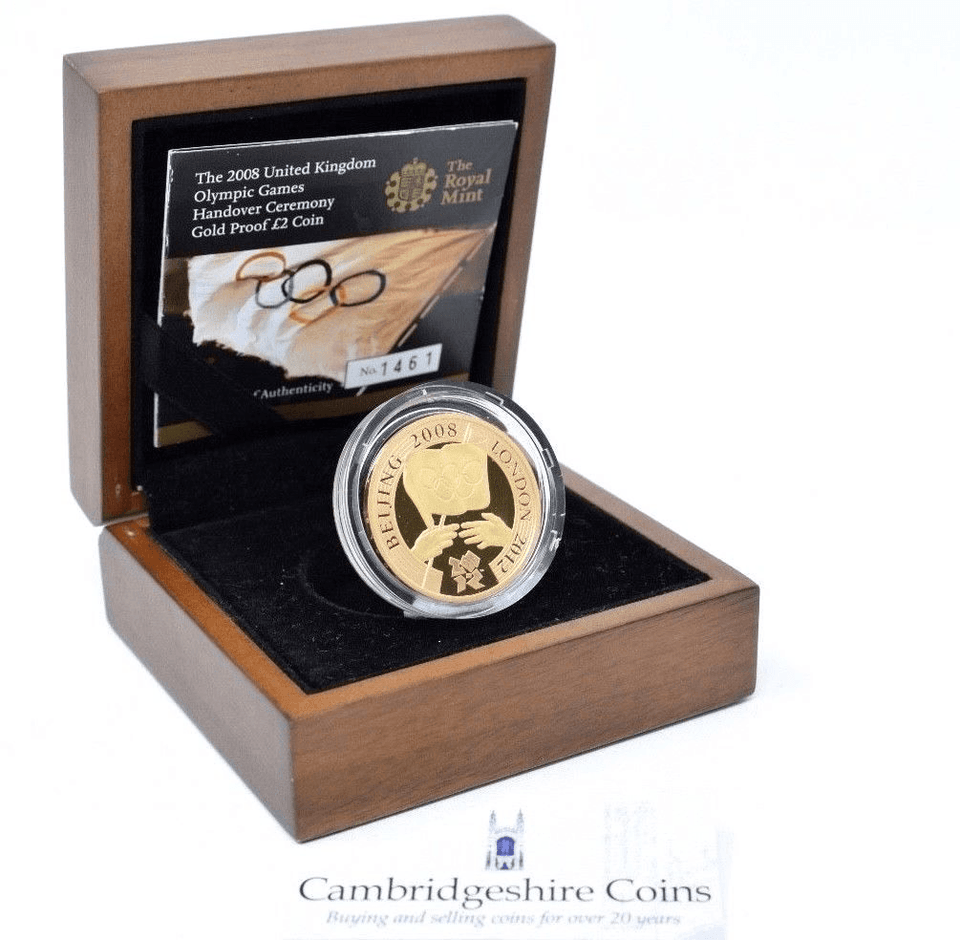 2008 Gold Proof £2 Olympic Games Handover Coin Box COA Bullion Double Sovereign - Gold Proof £2 - Cambridgeshire Coins