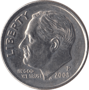 2008 ONE DIME USA PHILADELPHIA MINT - SILVER WORLD COINS - Cambridgeshire Coins