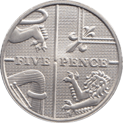 2008 PROOF FIVE PENCE 5P SHIELD - 5p PROOF - Cambridgeshire Coins