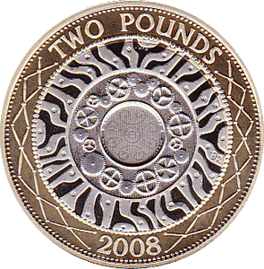 2008 TWO POUND £2 PROOF COIN ADVENT OF TECHNOLOGY SHOULDER OF GIANTS - £2 Proof - Cambridgeshire Coins